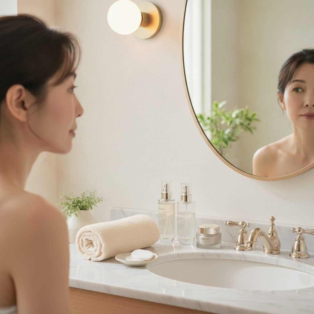 秋口に頬だけ乾燥する日はどうする?40代の朝夜保湿の見直し方